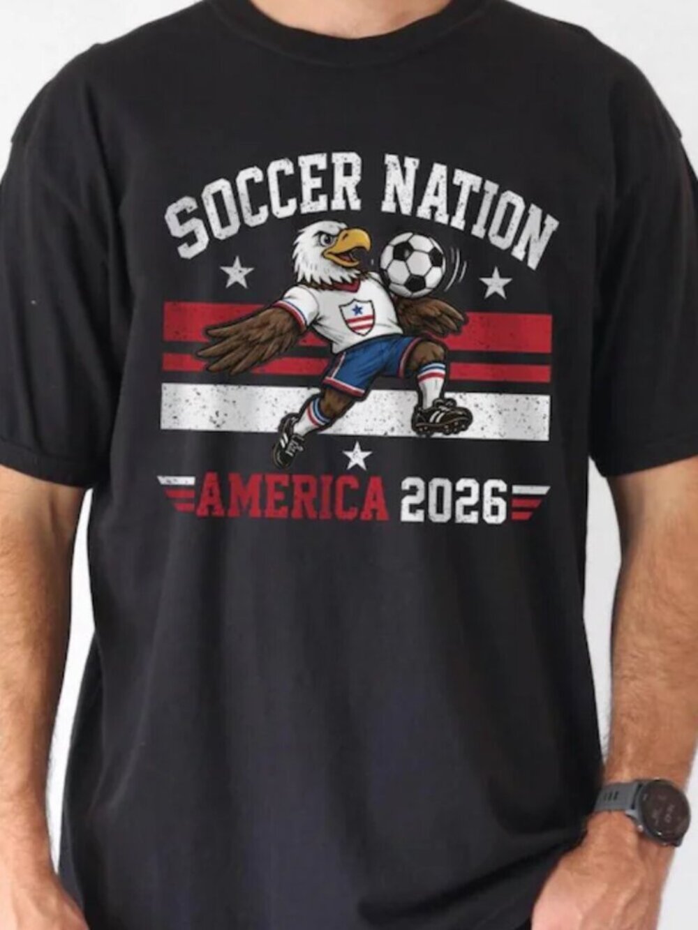 America 2026 Soccer Nation Shirt USA Eagle Football Fan T Shirt
